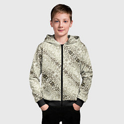 Толстовка на молнии детская Жемчужная россыпь, цвет: 3D-черный — фото 2