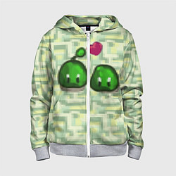 Детская толстовка на молнии Зеленые слаймы стардью