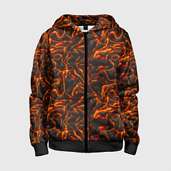 Детская толстовка на молнии Огненная лава