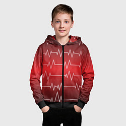 Толстовка на молнии детская Pulse, цвет: 3D-черный — фото 2