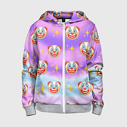 Детская толстовка на молнии Узор с Клоунами