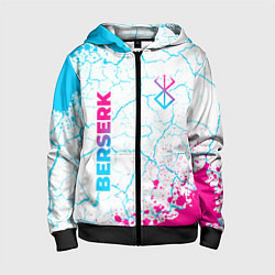 Детская толстовка на молнии Berserk neon gradient style: надпись, символ