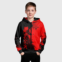 Толстовка на молнии детская Группировка Вальхалла - Tokyo revengers, цвет: 3D-черный — фото 2