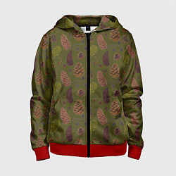 Детская толстовка на молнии Шишки разные