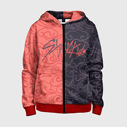 Толстовка на молнии детская Strey Kids x Anime, цвет: 3D-красный