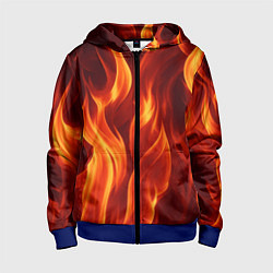 Детская толстовка на молнии Пламя огня