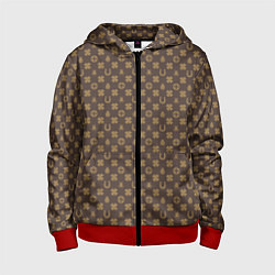 Толстовка на молнии детская Максимальная удача, цвет: 3D-красный