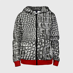 Детская толстовка на молнии Кожа крокодила - текстура