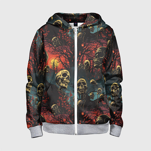 Детская толстовка на молнии Нечистый дух / 3D-Меланж – фото 1