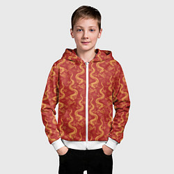 Толстовка на молнии детская Символ года дракон, цвет: 3D-белый — фото 2