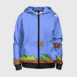 Детская толстовка на молнии Первый уровень Марио