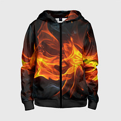 Детская толстовка на молнии Пламя костра