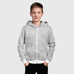 Толстовка на молнии детская Цветы в бежевых тонах, цвет: 3D-белый — фото 2