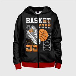 Детская толстовка на молнии Basketball New York