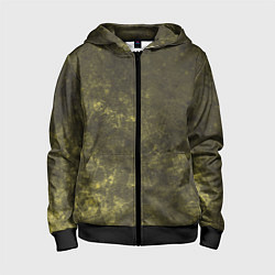 Толстовка на молнии детская Абстракция - khaki background, цвет: 3D-черный