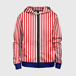 Детская толстовка на молнии Красная полоса