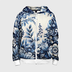 Толстовка на молнии детская Праздник к нам приходит, цвет: 3D-белый