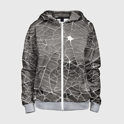 Детская толстовка на молнии Паутина паука / 3D-Меланж – фото 1