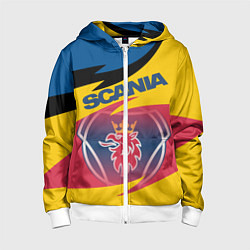 Детская толстовка на молнии Scania logo