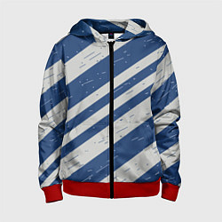 Детская толстовка на молнии Сине-белый шик