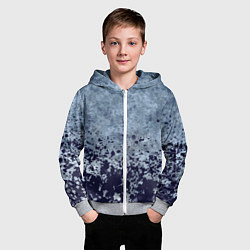 Толстовка на молнии детская Абстракция - пятна чернил, цвет: 3D-меланж — фото 2
