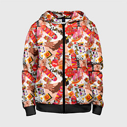 Толстовка на молнии детская Skate boarding, цвет: 3D-черный