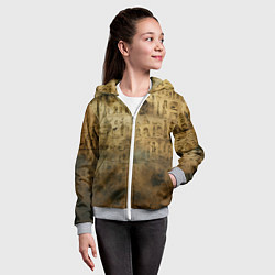 Толстовка на молнии детская Древний папирус, цвет: 3D-меланж — фото 2