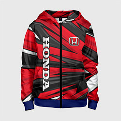 Толстовка на молнии детская Red sport - honda, цвет: 3D-синий