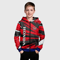Толстовка на молнии детская Red sport - honda, цвет: 3D-синий — фото 2