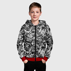 Толстовка на молнии детская Автотюнинг - запчасти, цвет: 3D-красный — фото 2