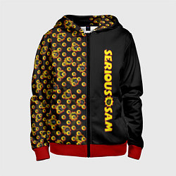 Детская толстовка на молнии Serious Sam pattern game