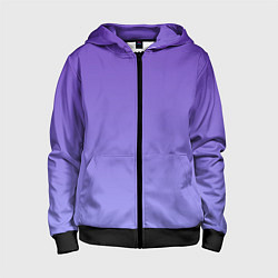 Детская толстовка на молнии Светлый фиолетовый градиент