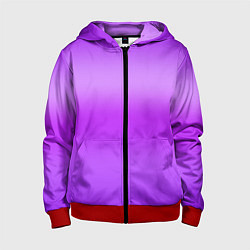 Детская толстовка на молнии Яркий сиреневый градиент