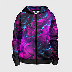 Детская толстовка на молнии Кислотная яркая абстракция в камуфляжном стиле фио