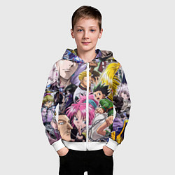 Толстовка на молнии детская Hunter Hunter anime color, цвет: 3D-белый — фото 2