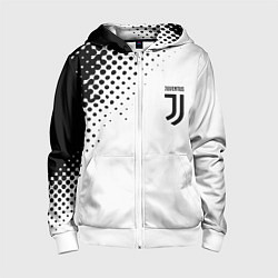 Детская толстовка на молнии Juventus sport black geometry