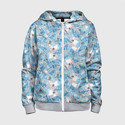 Детская толстовка на молнии Деньги - купюры в 2 тысячи рублей