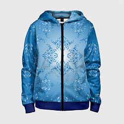Детская толстовка на молнии Векторные узоры на голубом фоне