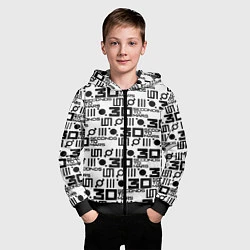 Толстовка на молнии детская Thirty Seconds to Mars pattern rock, цвет: 3D-черный — фото 2