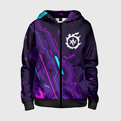 Толстовка на молнии детская Final Fantasy neon gaming, цвет: 3D-черный