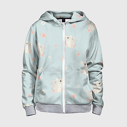 Детская толстовка на молнии Коалы и цветы