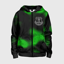 Толстовка на молнии детская Everton sport halftone, цвет: 3D-черный