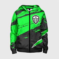 Детская толстовка на молнии Leeds United sport green