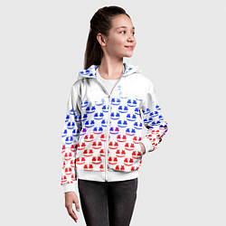 Толстовка на молнии детская Marshmello russia color, цвет: 3D-белый — фото 2