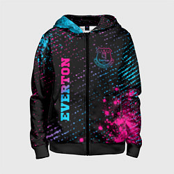 Детская толстовка на молнии Everton - neon gradient вертикально