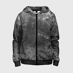 Толстовка на молнии детская Абстракция - серая шкура, цвет: 3D-черный