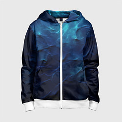 Детская толстовка на молнии Абстрактные волны глубины