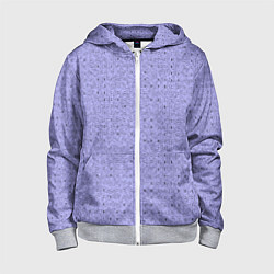 Детская толстовка на молнии Холодный сиреневый в мелкую полоску паттерн