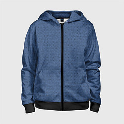 Детская толстовка на молнии Синий в мелкую полоску