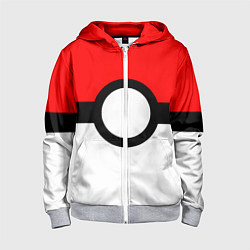 Детская толстовка на молнии Pokeball texture